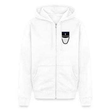 Gendarme Képi G.A. (Gendarme Auxiliaire) - Veste à capuche bio Premium Unisexe - blanc - Devant - Thijin (182cm) & Selfina (174cm)