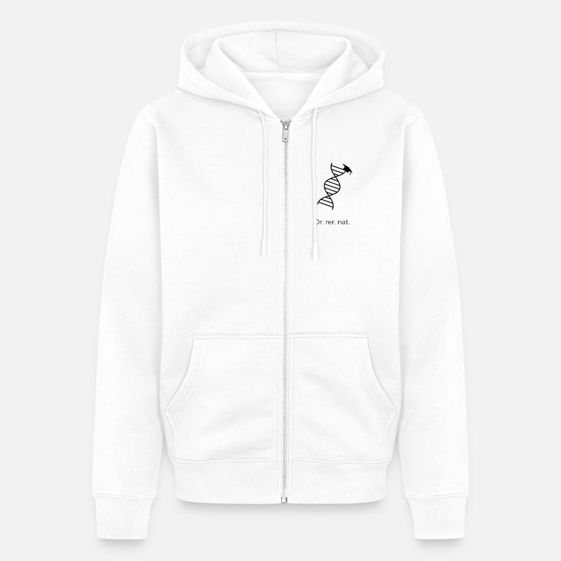 Dr. rer. nat. – DNA - Unisex Premium Bio Zip Hoodie - Weiß