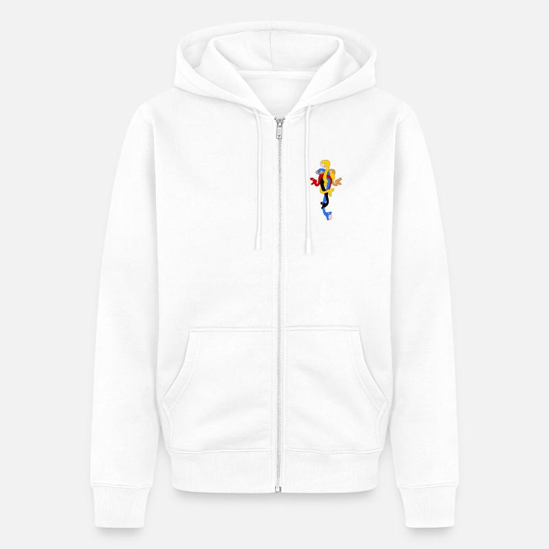 Schlangenbogen in stilisierten Farben - Unisex Premium Bio Zip Hoodie - Weiß