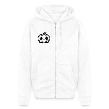 Sweet Pumpkin - Halloween - Unisex Premium Organic Zip Hoodie - white - Front - Thijin (182cm) & Selfina (174cm)