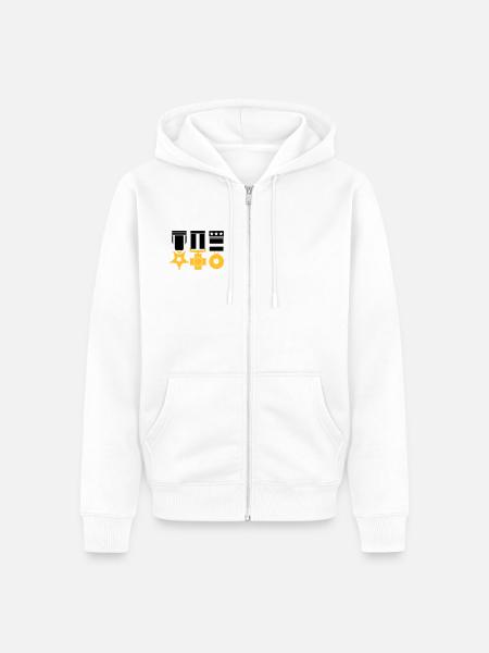 médailles - Veste à capuche bio Premium Unisexe - blanc