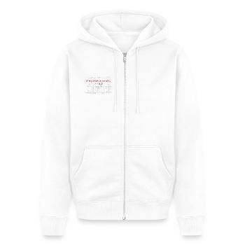 Geburstagsgeschenk für Mathe Fans - Unisex Premium Bio Zip Hoodie - Weiß - Vorne - Thijin (182cm) & Selfina (174cm)