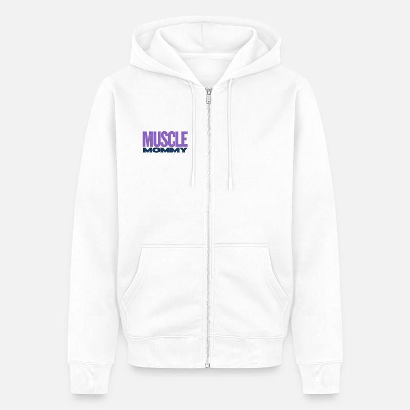 Muscle Mommy Premium T-Shirt - Veste à capuche bio Premium Unisexe - blanc