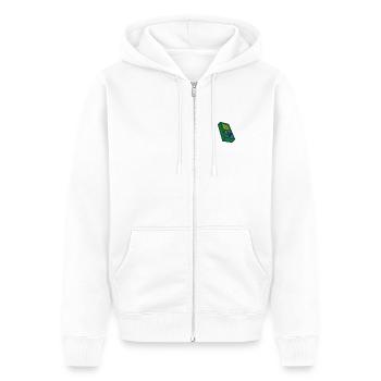 Jeu - Veste à capuche bio Premium Unisexe - blanc - Devant - Thijin (182cm) & Selfina (174cm)