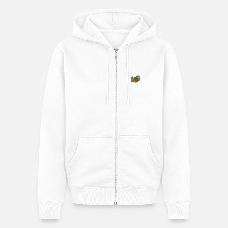 ABC - Unisex Premium Bio Zip Hoodie - Weiß