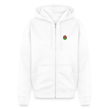 Cupcake - Unisex Premium Organic Zip Hoodie - white - Front - Thijin (182cm) & Selfina (174cm)