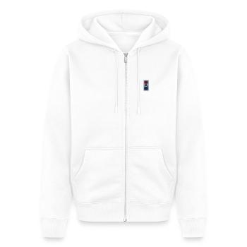 Paris - Veste à capuche bio Premium Unisexe - blanc - Devant - Thijin (182cm) & Selfina (174cm)
