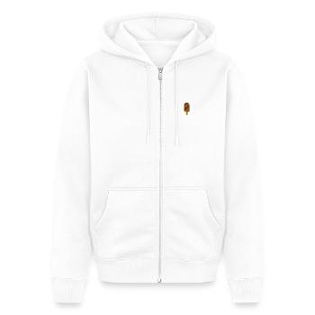 Icecream - Unisex Premium Bio Zip Hoodie - Weiß - Vorne - Thijin (182cm) & Selfina (174cm)