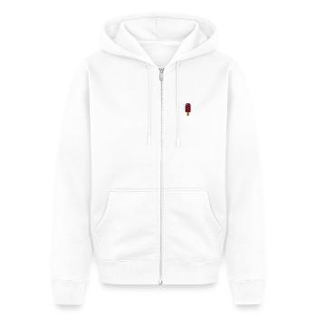 Magneta Icecream - Unisex Premium Organic Zip Hoodie - white - Front - Thijin (182cm) & Selfina (174cm)
