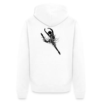 Ballet dancer in fanciful ballet dress - Unisex Premium Organic Zip Hoodie - white - Back - Thijin (182cm)