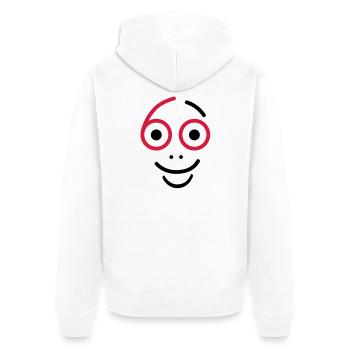 Superbe, 60 ans! - Veste à capuche bio Premium Unisexe - blanc - Dos - Thijin (182cm)