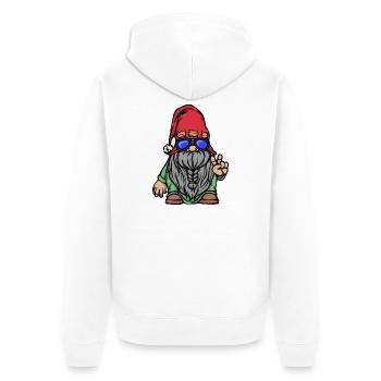 Beard Full Beard Facial Hair Beard Hairstyle - Unisex Premium Organic Zip Hoodie - white - Back - Thijin (182cm)