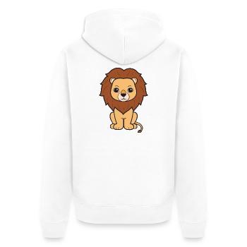 Lion Lion - Veste à capuche bio Premium Unisexe - blanc - Dos - Thijin (182cm)