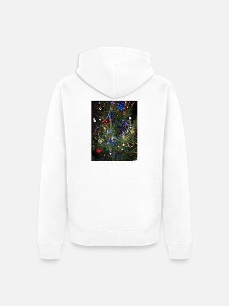 sapin decoré - Veste à capuche bio Premium Unisexe - blanc