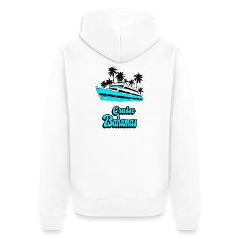Conception de yacht Cruise Bahamas - Veste à capuche bio Premium Unisexe - blanc - Dos - Thijin (182cm)
