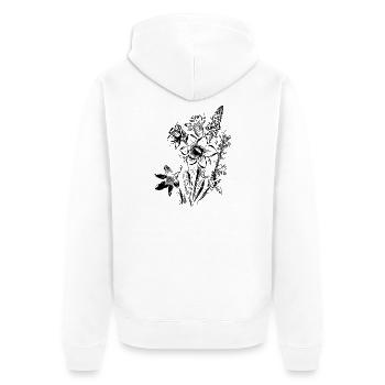 Daffodils Flowers Spring Rock Crystal - Unisex Premium Organic Zip Hoodie - white - Back - Thijin (182cm)
