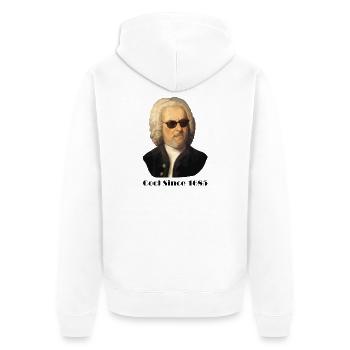 Johann Sebastian Bach – Cool with sunglasses and - Unisex Premium Organic Zip Hoodie - white - Back - Thijin (182cm)