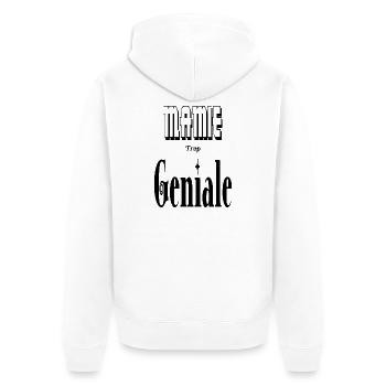 Mamie Trop Géniale Grand Mère - Veste à capuche bio Premium Unisexe - blanc - Dos - Thijin (182cm)