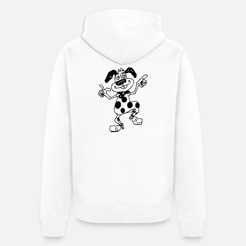 Chien dansant - Veste à capuche bio Premium Unisexe - blanc