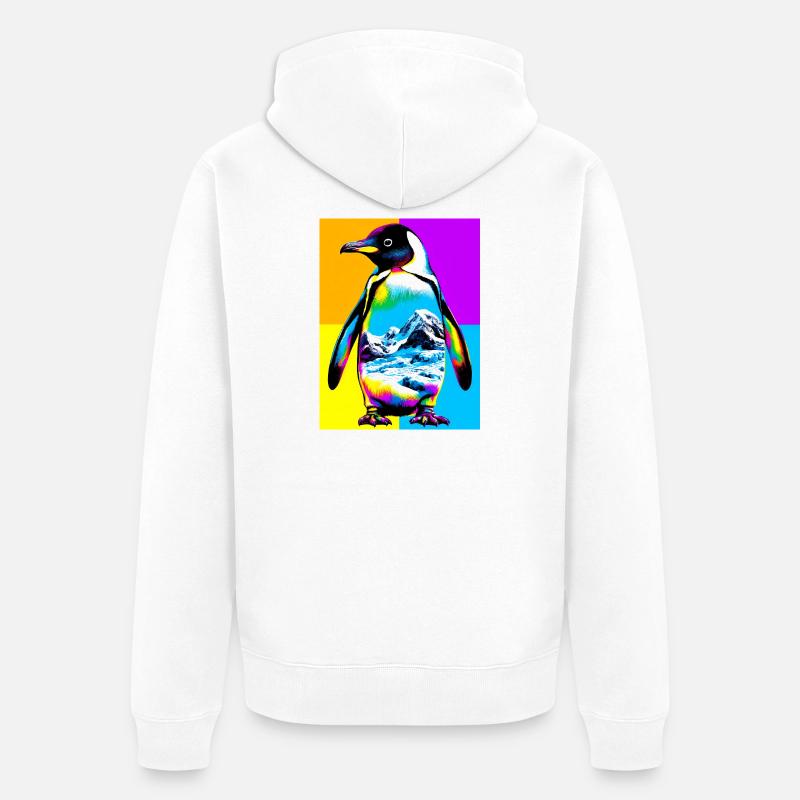 pingouin - Veste à capuche bio Premium Unisexe - blanc