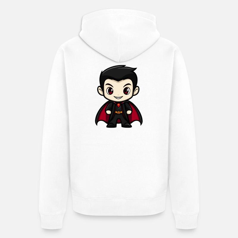 Bande dessinée de vampire - Veste à capuche bio Premium Unisexe - blanc