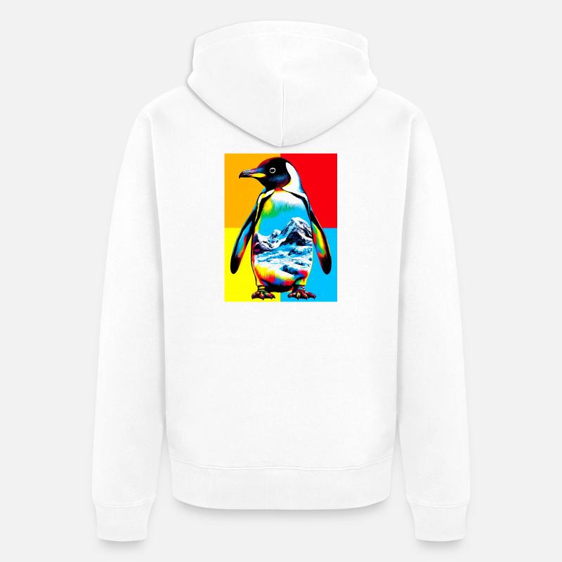 pingouin - Veste à capuche bio Premium Unisexe - blanc