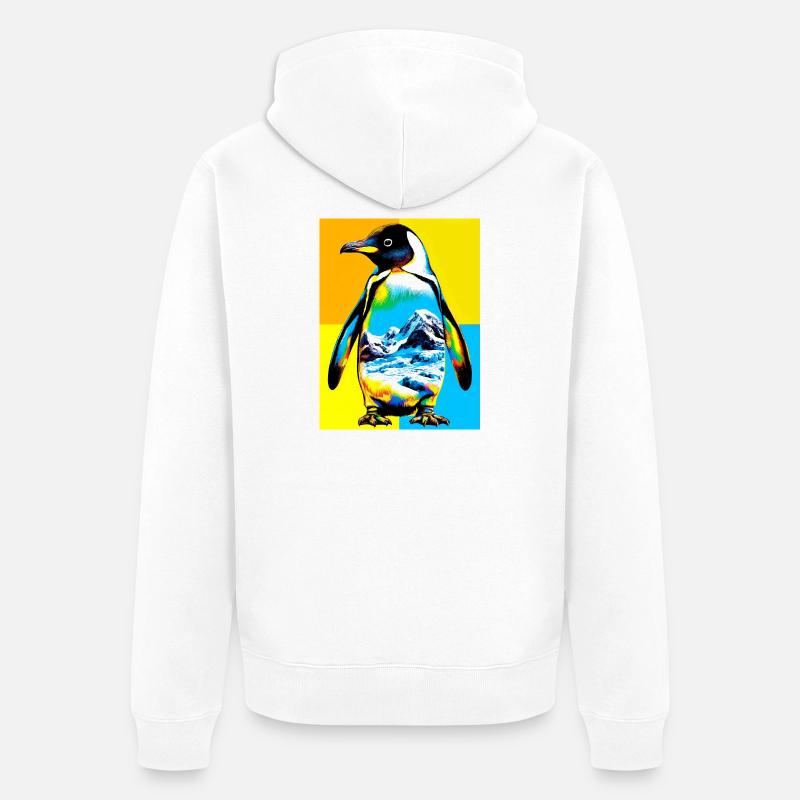 pingouin - Veste à capuche bio Premium Unisexe - blanc