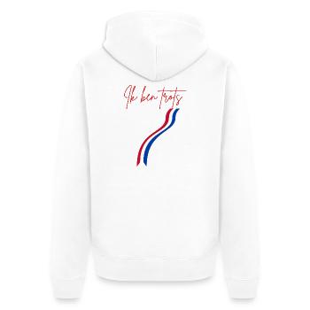 Holland - Unisex Premium Bio Zip Hoodie - Weiß - Hinten - Thijin (182cm)