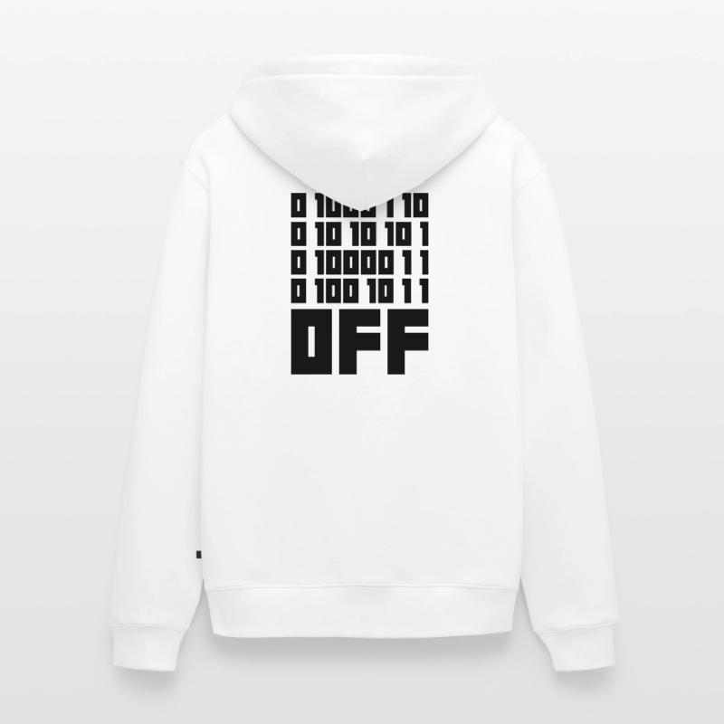 Binary Code F**k OFF – Humour Nerd & Geek Code Veste à capuche bio Premium Unisexe
