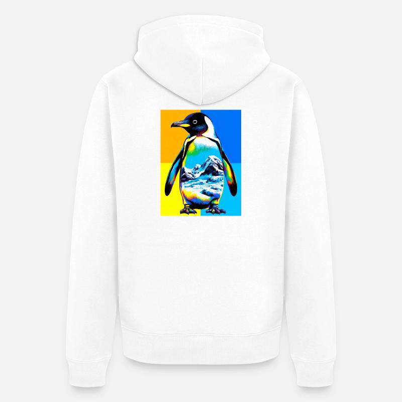 pingouin - Veste à capuche bio Premium Unisexe - blanc