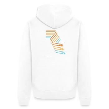 Ride It Like You Stole It – Bike Design - Unisex Premium Organic Zip Hoodie - white - Back - Thijin (182cm)