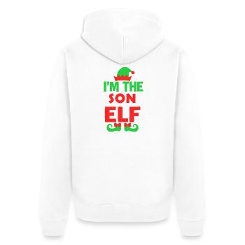 Im The Son Elf Christmas Tee - Unisex Premium Organic Zip Hoodie - white - Back - Thijin (182cm)