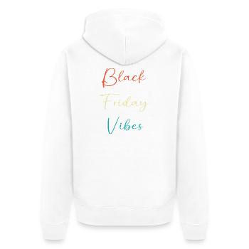 Kaufrausch Black Friday - Unisex Premium Bio Zip Hoodie - Weiß - Hinten - Thijin (182cm)