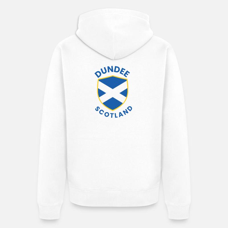 Blason de Dundee Satire, Cimier - Veste à capuche bio Premium Unisexe - blanc