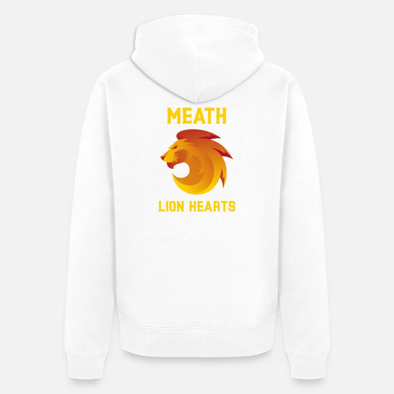 Cœurs de Lion de Meath - Veste à capuche bio Premium Unisexe - blanc