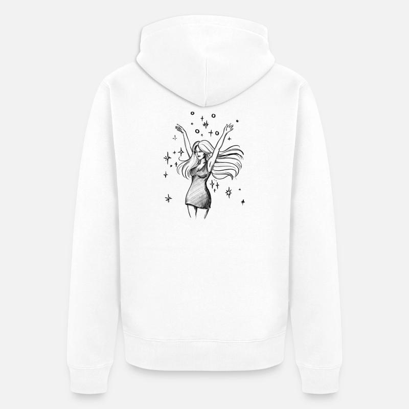 Autonomisation de la femme dansante - Illustration - Veste à capuche bio Premium Unisexe - blanc