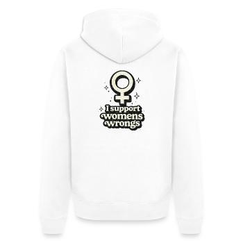 Retro Femme Symbol Aufkleber Sparkle Edition - Unisex Premium Bio Zip Hoodie - Weiß - Hinten - Thijin (182cm)