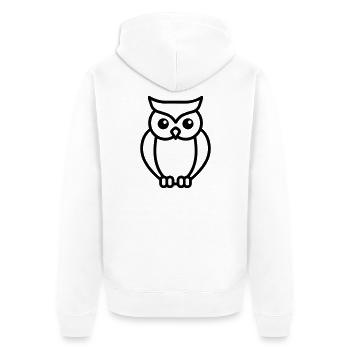 chouette - Veste à capuche bio Premium Unisexe - blanc - Dos - Thijin (182cm)