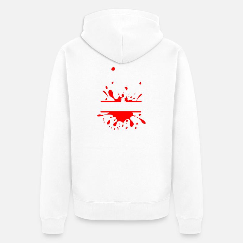 Mud Run Duo – Custom Splash Design - Unisex Premium Organic Zip Hoodie - white