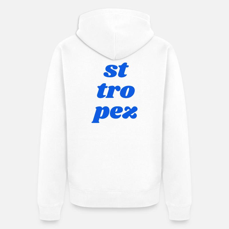 St Tro Pez - Veste à capuche bio Premium Unisexe - blanc
