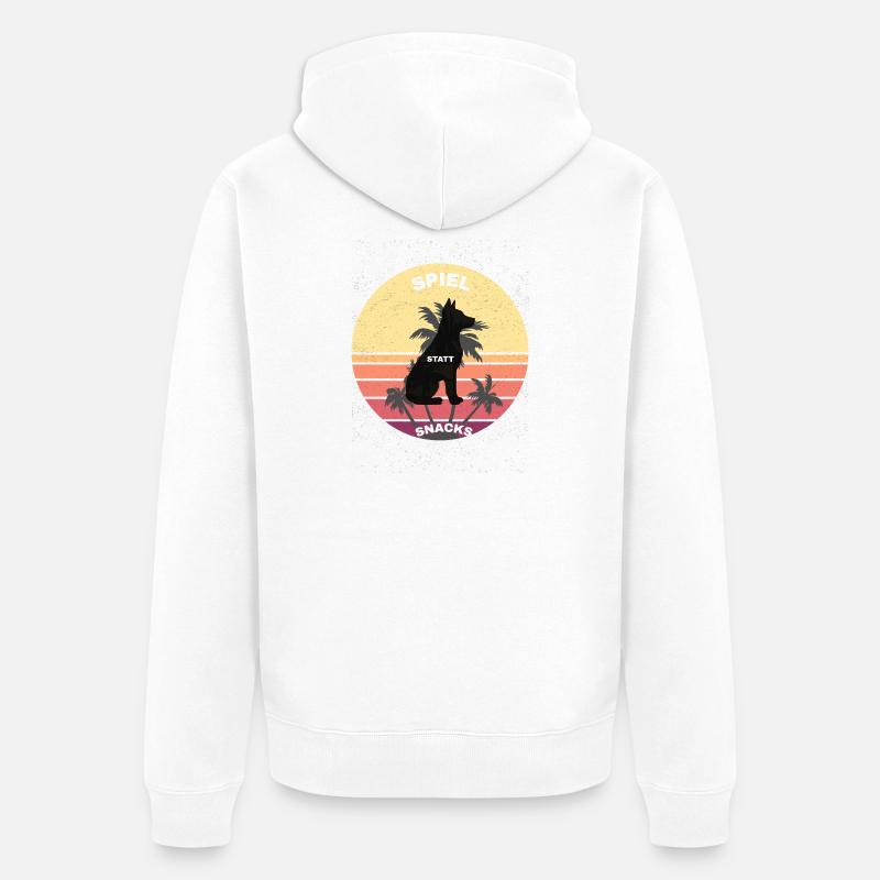 Retro - Unisex Premium Bio Zip Hoodie - Weiß