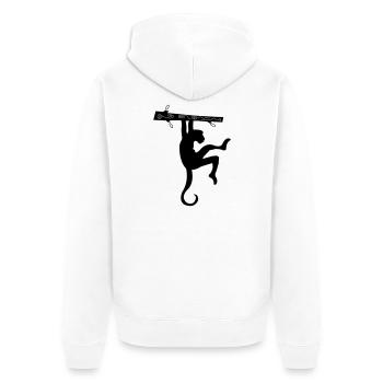 Singe - Veste à capuche bio Premium Unisexe - blanc - Dos - Thijin (182cm)