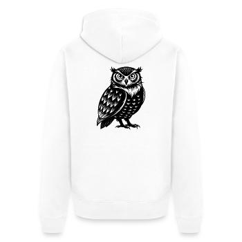 Chouette des neiges - Veste à capuche bio Premium Unisexe - blanc - Dos - Thijin (182cm)
