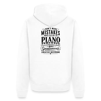 Cadeau de piano pour pianiste et professeur de musique - Veste à capuche bio Premium Unisexe - blanc - Dos - Thijin (182cm)