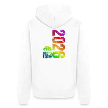 Volleyball Master Shirt 2026, rainbow bag - Unisex Premium Organic Zip Hoodie - white - Back - Thijin (182cm)