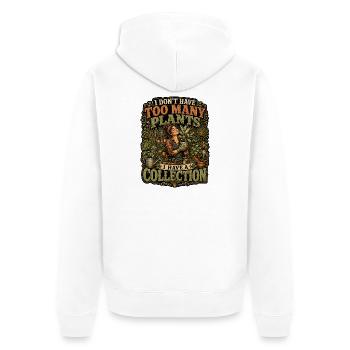 Plant Collection Gardening - Unisex Premium Bio Zip Hoodie - Weiß - Hinten - Thijin (182cm)
