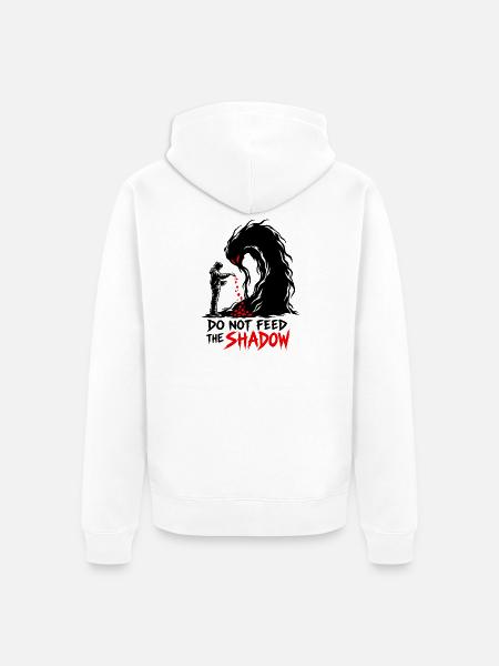 Füttere nicht den Schatten - Unisex Premium Bio Zip Hoodie - Weiß