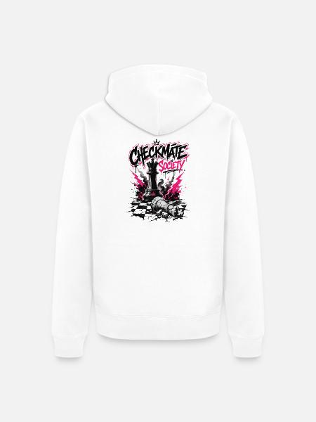 Players Schachspieler Schachspiel Schachbrett - Unisex Premium Bio Zip Hoodie - Weiß