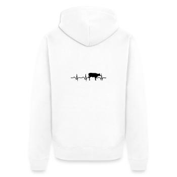 Landwirt Bauer Farmer - Unisex Premium Bio Zip Hoodie - Weiß - Hinten - Thijin (182cm)