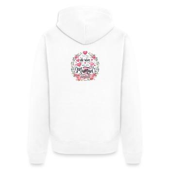 Vie de rêve avec une Maman parfaite - Veste à capuche bio Premium Unisexe - blanc - Dos - Thijin (182cm)